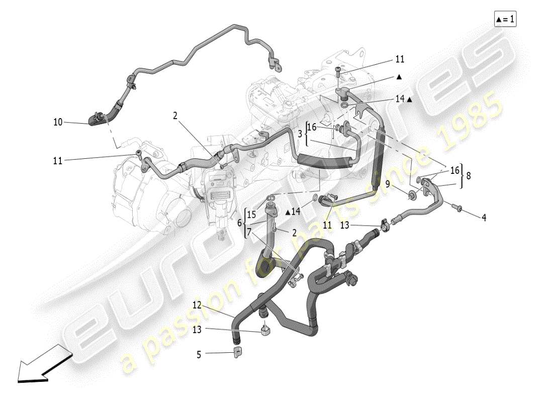 maserati grecale modena (2023) sistema de turbocargación: lubricación y enfriamiento diagrama de piezas