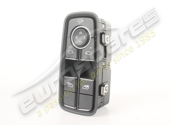new porsche switch for electric windows - rear view mirror - (drivers side) (pr:258,259, 260,261) matt black/hi-gloss chrome part number 99161315502dml
