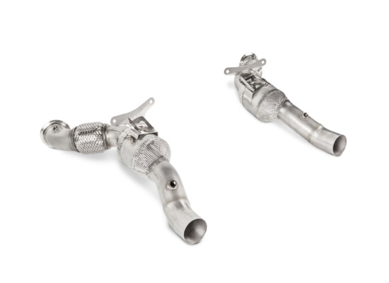 nuevo akrapovic ferrari 488 gtb / 488 spider | conjunto de tuberías de enlace con cat (ss) número de pieza l-fe/ss/1