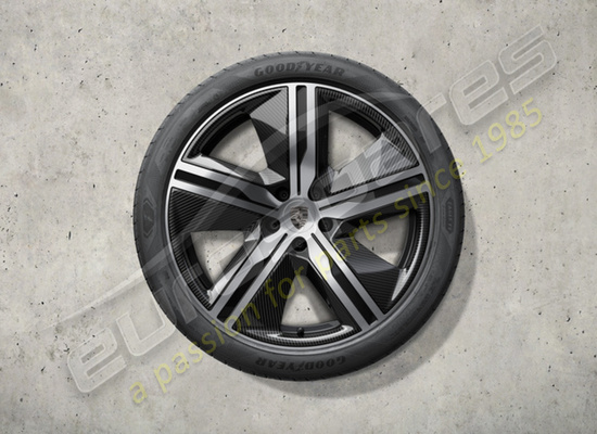 juego de ruedas y neumáticos de verano de diseño exclusivo de nuevo porsche 22 pulgadas - con número de pieza aeroblades carbon 95c044660q