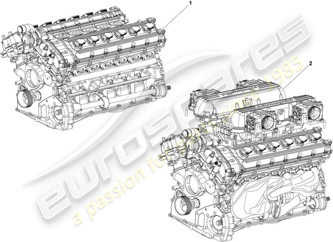 lamborghini lp640 coupe (2007) motor base 6.5 ltr. diagrama de piezas
