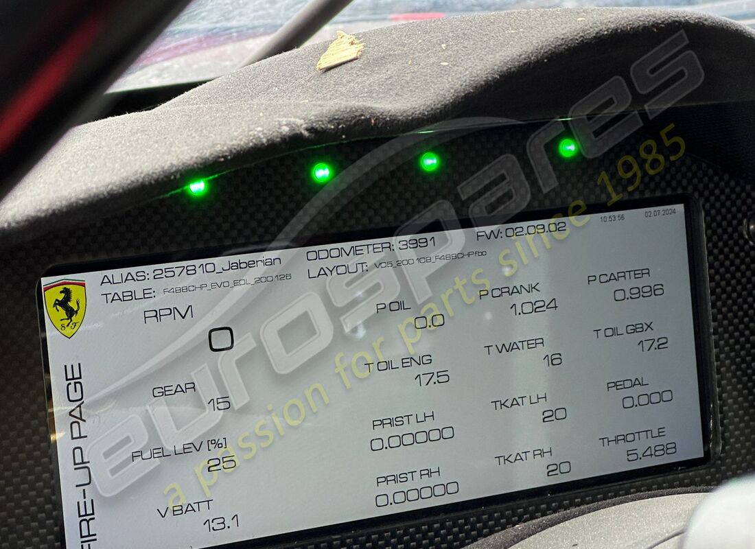 ferrari 488 challenge con 3900km, preparándose para desmantelar #17
