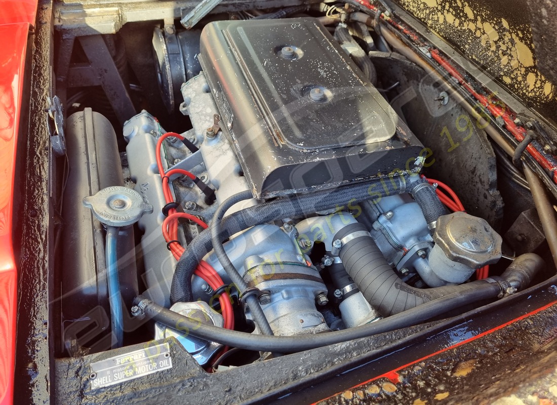 ferrari 246 dino (1975) con 58,145 miles, preparándose para desmantelar #28