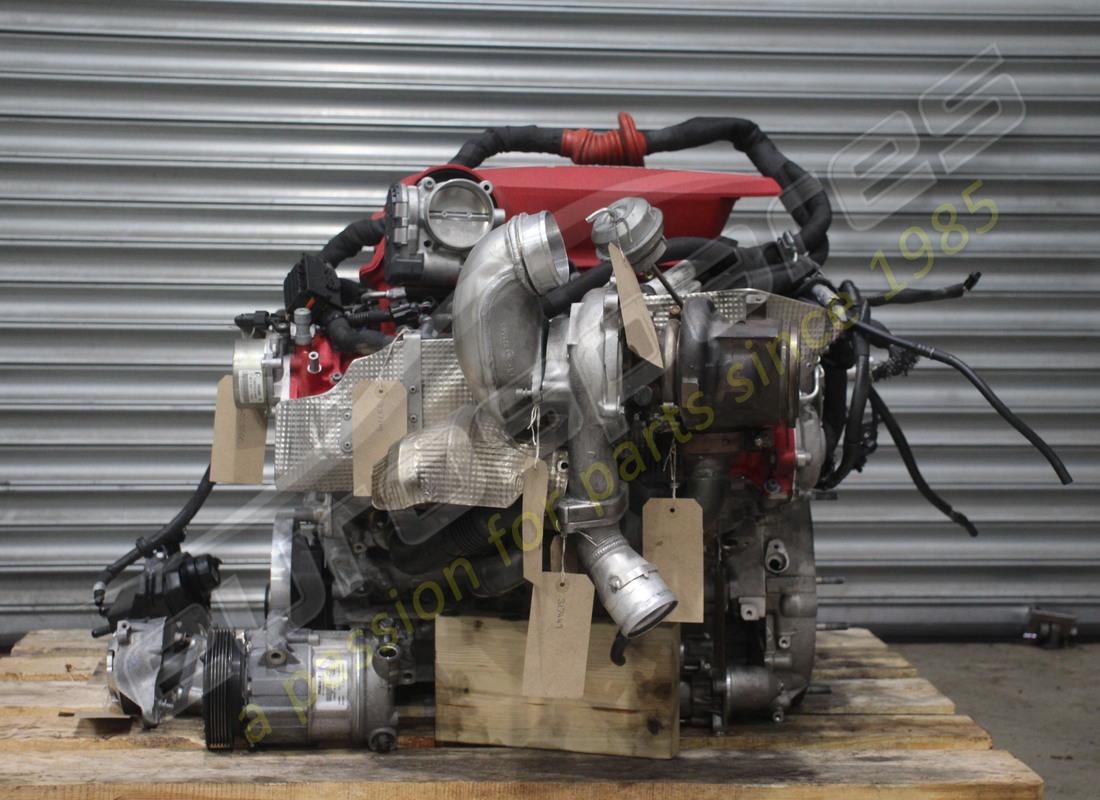 ferrari 488 challenge engine with 840 kilometers, being prepared for dismantling #3
