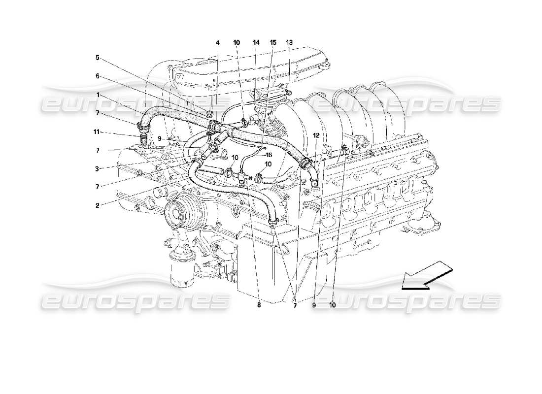 ferrari 512 m golpe - por sistema diagrama de piezas