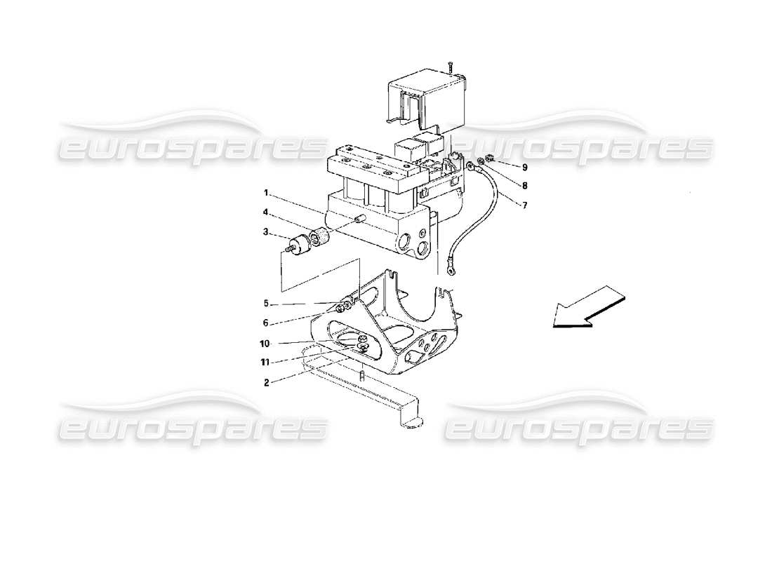 ferrari 512 m abs hydraulic control unit diagrama de piezas