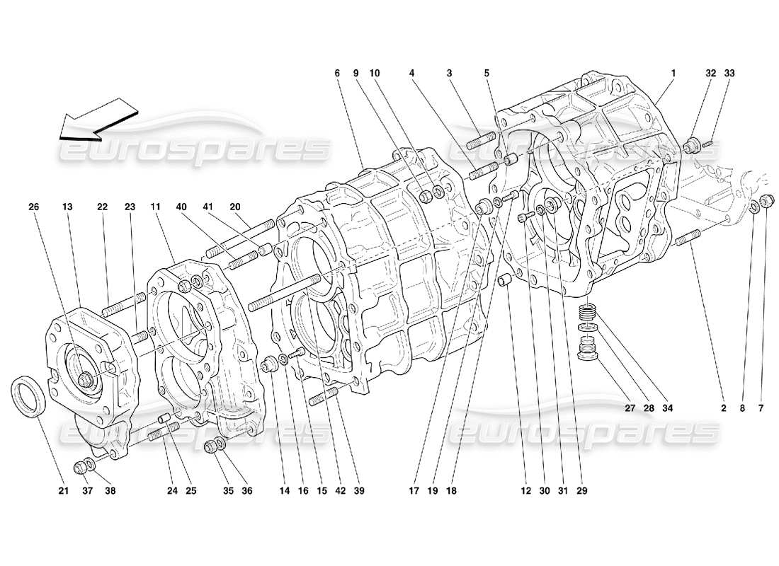 ferrari 456 m gt/m gta caja de cambios: no para 456m diagrama de piezas de gta
