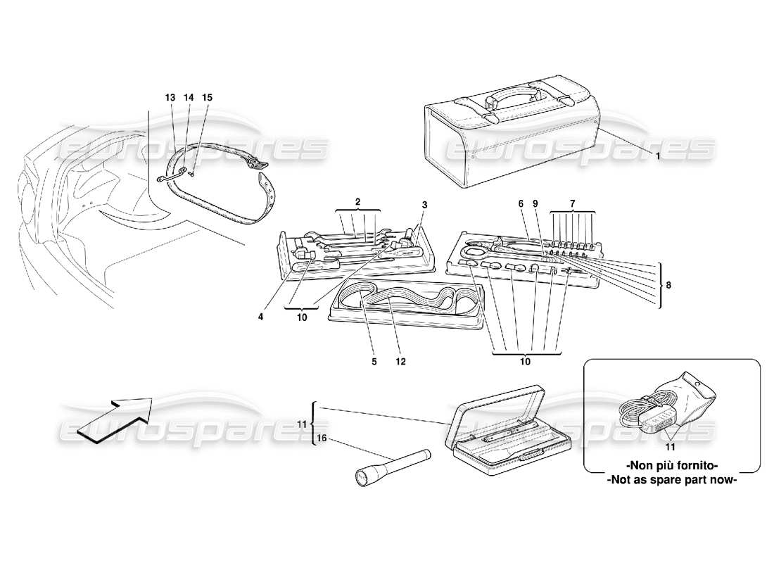 ferrari 456 m gt/m gta equipos y fijación diagrama de piezas