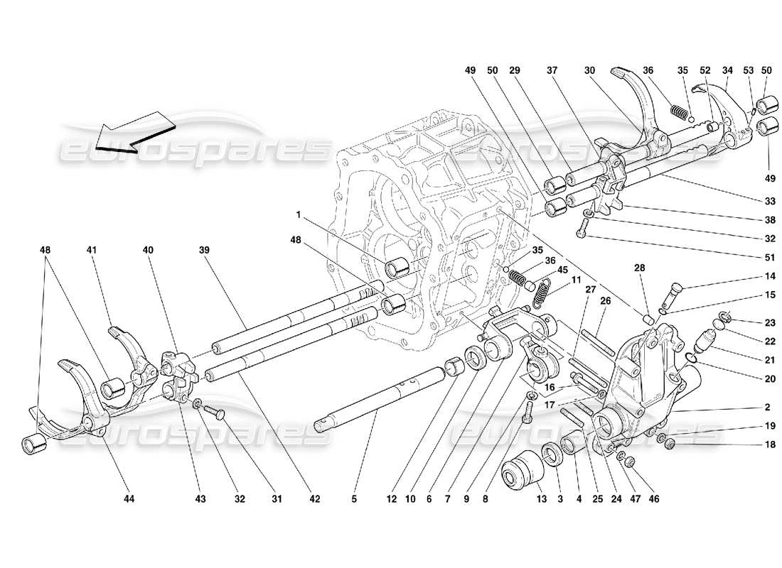 ferrari 456 m gt/m gta controles internos de la caja de cambios: no para 456m diagrama de piezas de gta