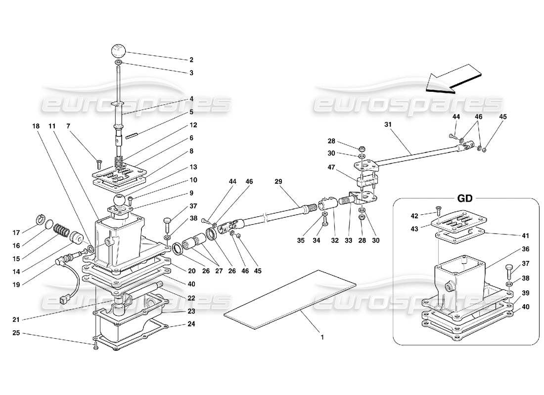 ferrari 456 m gt/m gta controles externos de la caja de cambios: no para 456m diagrama de piezas de gta