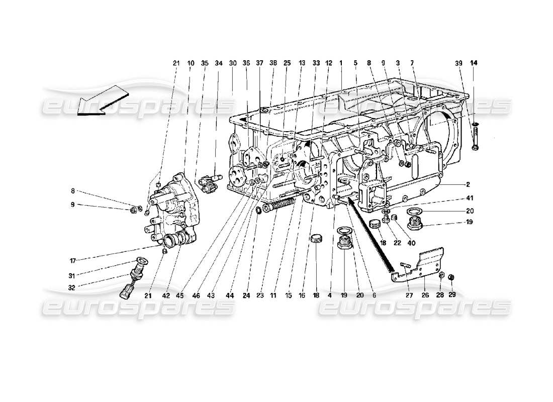 ferrari 512 m caja de cambios diagrama de piezas