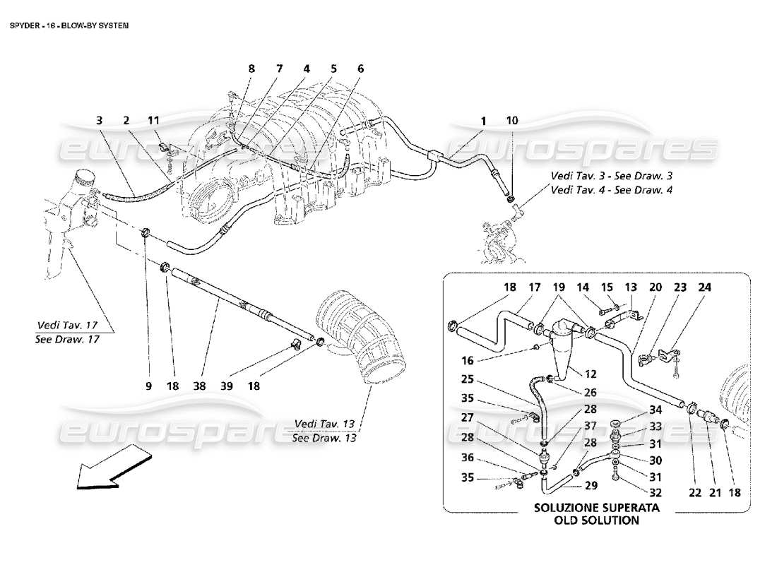 maserati 4200 spyder (2002) golpe - por sistema diagrama de piezas