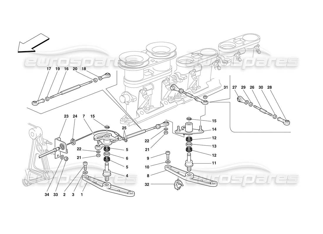 ferrari f50 control del acelerador diagrama de piezas