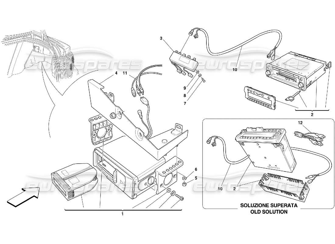 un diagrama de piezas del catálogo de piezas ferrari 456