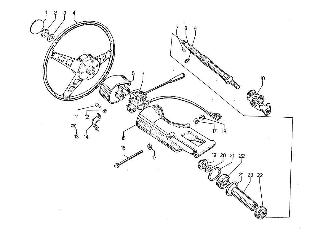 un diagrama de piezas del catálogo de piezas lamborghini jarama