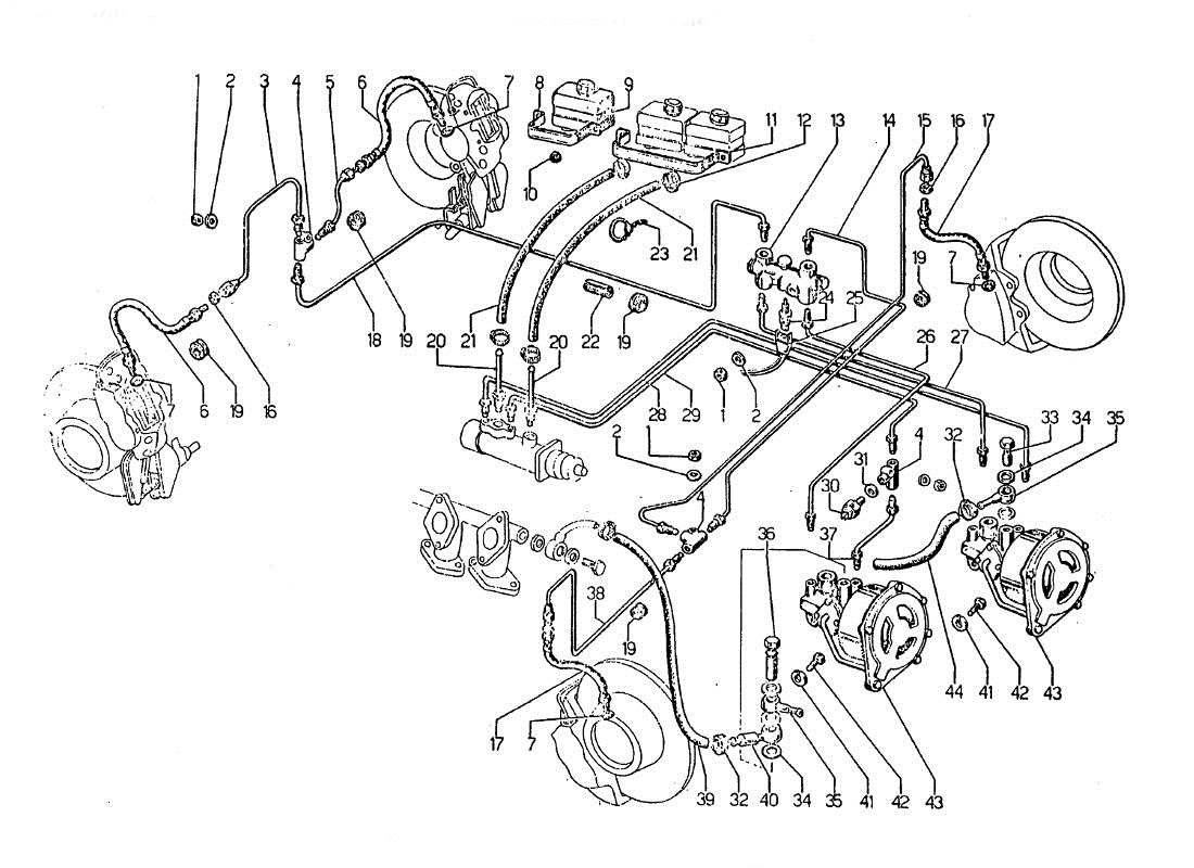 un diagrama de piezas del catálogo de piezas lamborghini jarama