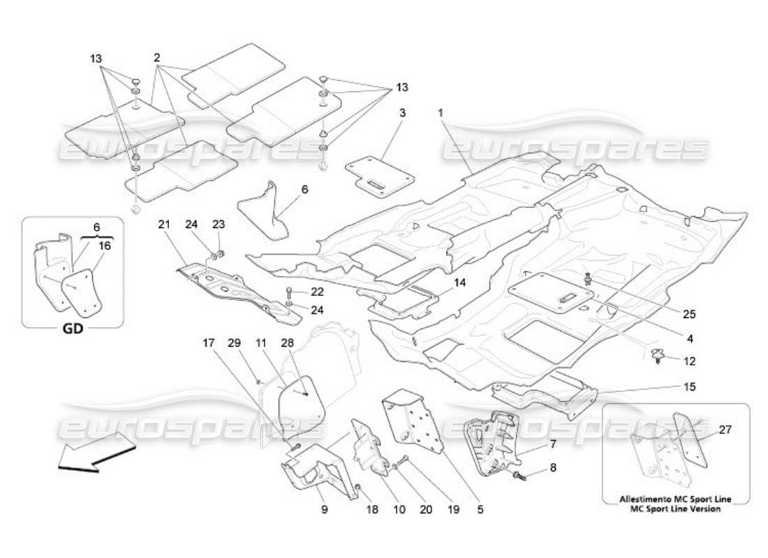 diagrama de pieza que contiene el número de pieza 67720100