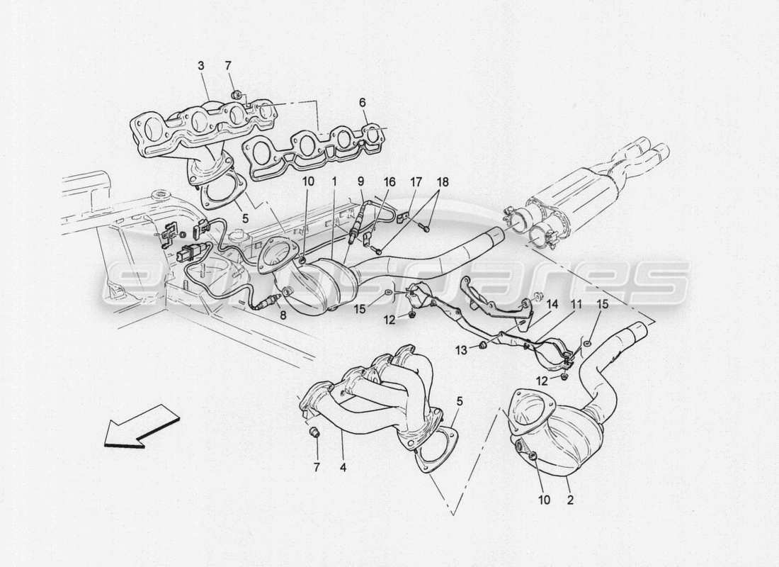 un diagrama de piezas del catálogo de piezas maserati granturismo special edition