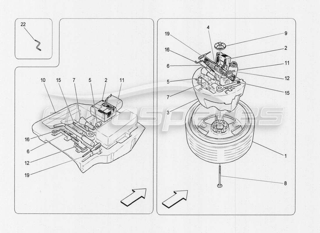 un diagrama de piezas del catálogo de piezas maserati qtp. v8 3.8 530bhp auto 2015