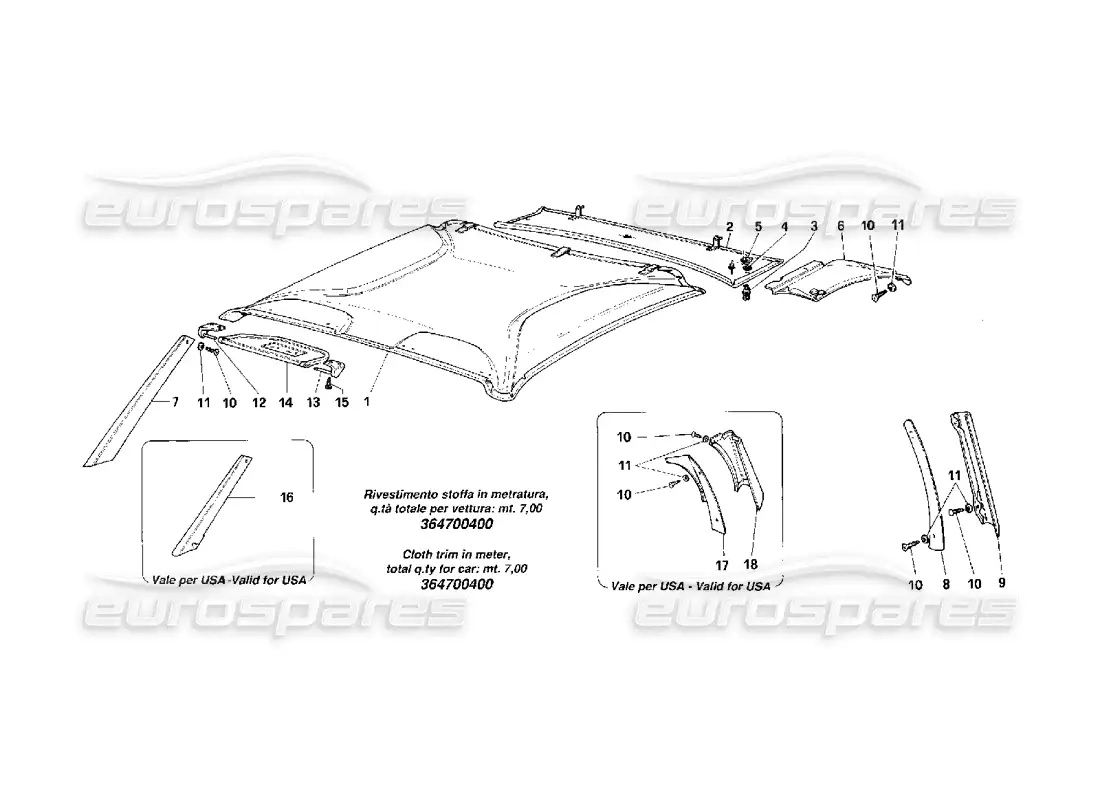 diagrama de pieza que contiene el número de pieza 61115000