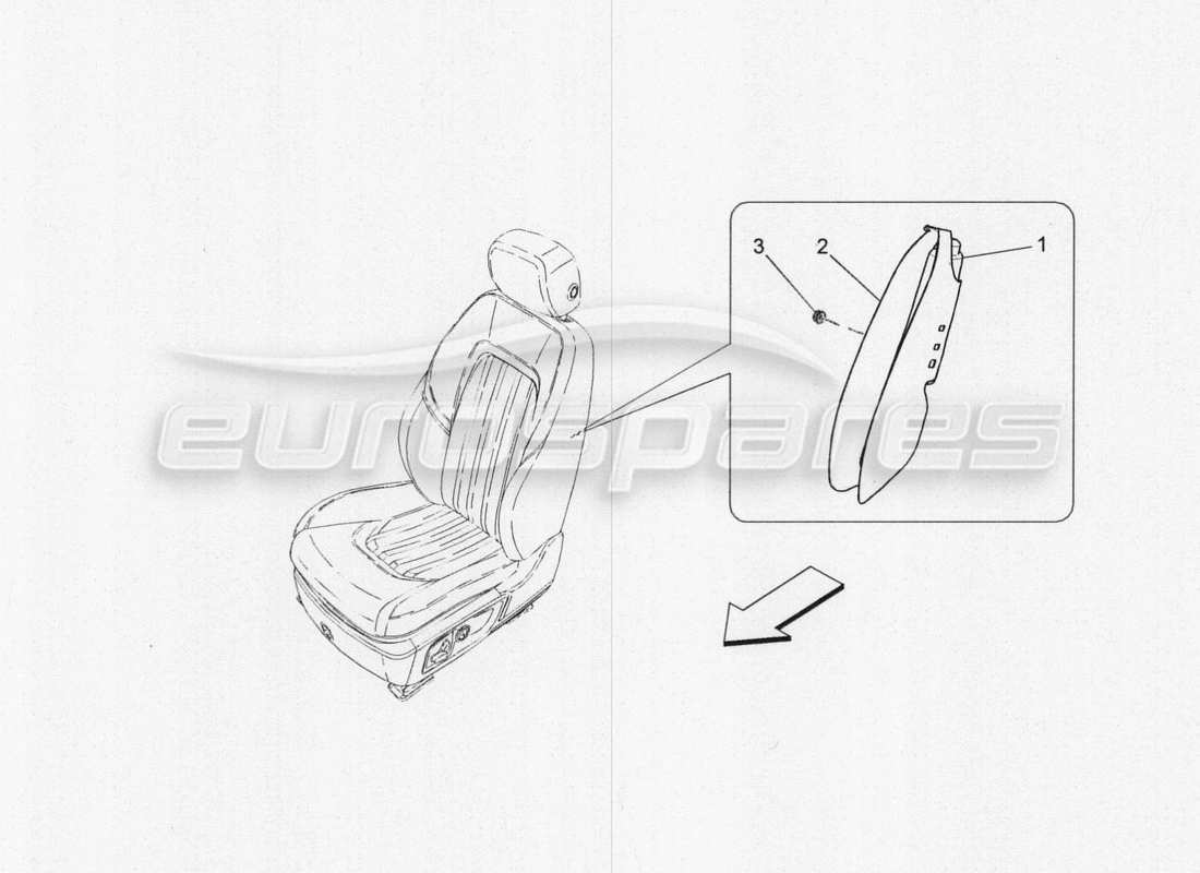 un diagrama de piezas del catálogo de piezas maserati qtp. v8 3.8 530bhp 2014 auto