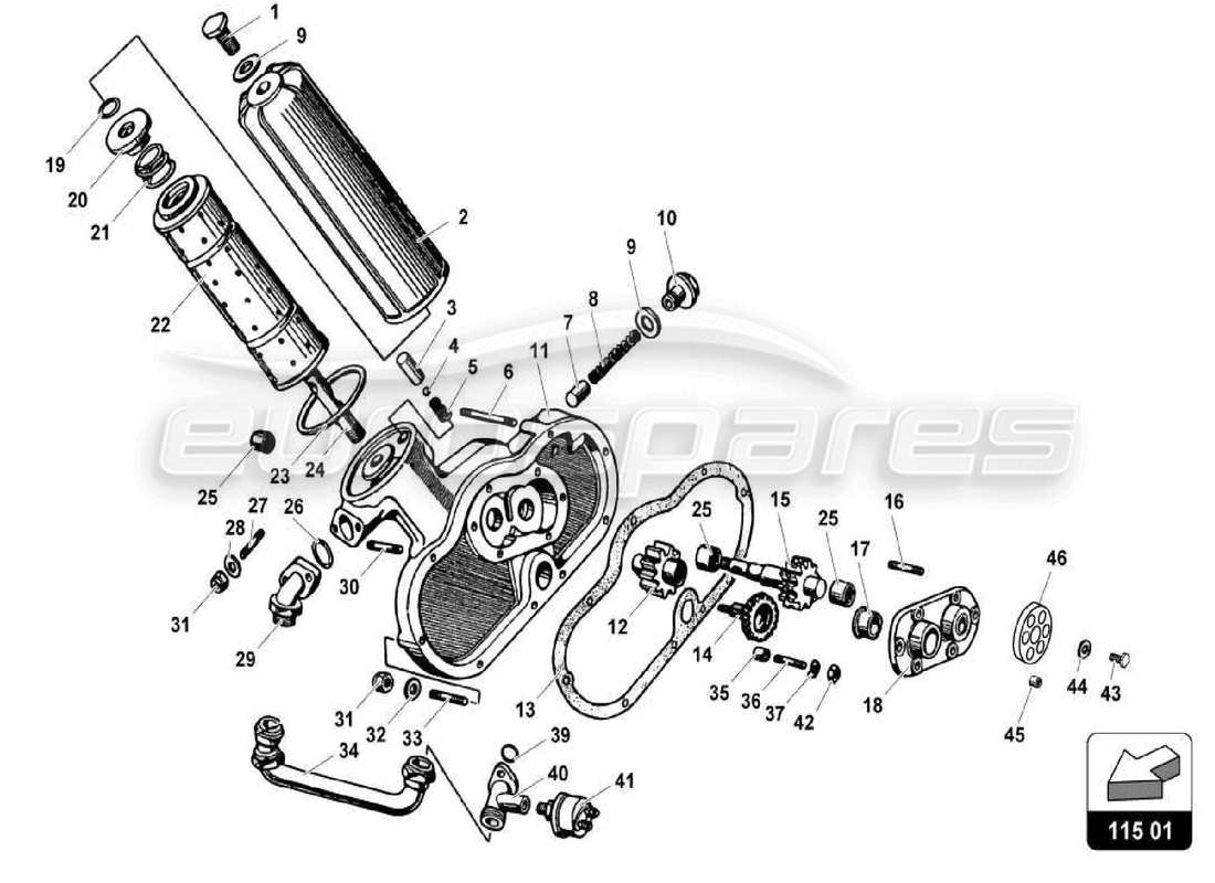 VER DIAGRAMAS DE PIEZAS DEL CATÁLOGO DE PIEZAS LAMBORGHINI MIURA un diagrama de piezas del catálogo de piezas lamborghini miura