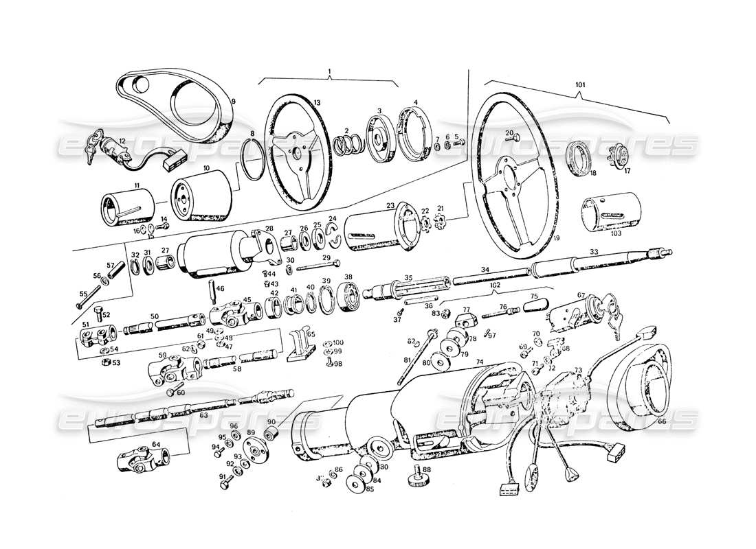 diagrama de pieza que contiene el número de pieza 117 gs 76979
