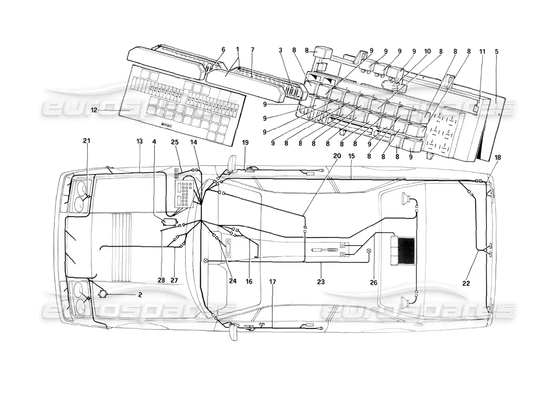 diagrama de pieza que contiene el número de pieza 40130106