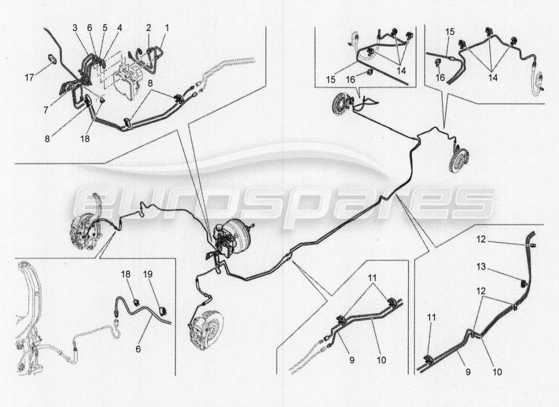 un diagrama de piezas del catálogo de piezas maserati qtp. v8 3.8 530bhp 2014 auto
