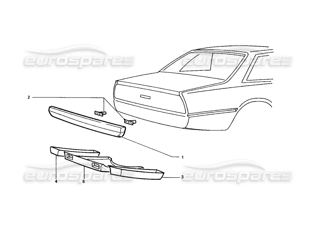 un diagrama de piezas del catálogo de piezas ferrari 412 (coachwork)