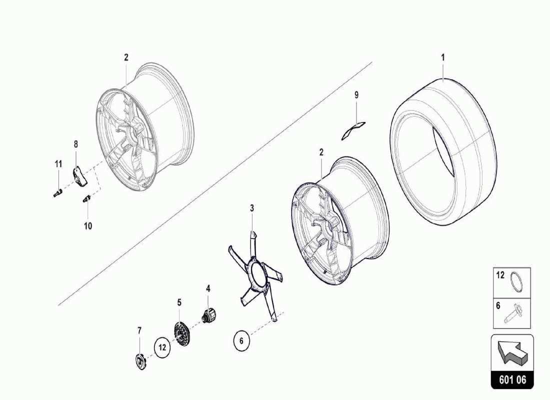un diagrama de piezas del catálogo de piezas lamborghini centenario spider
