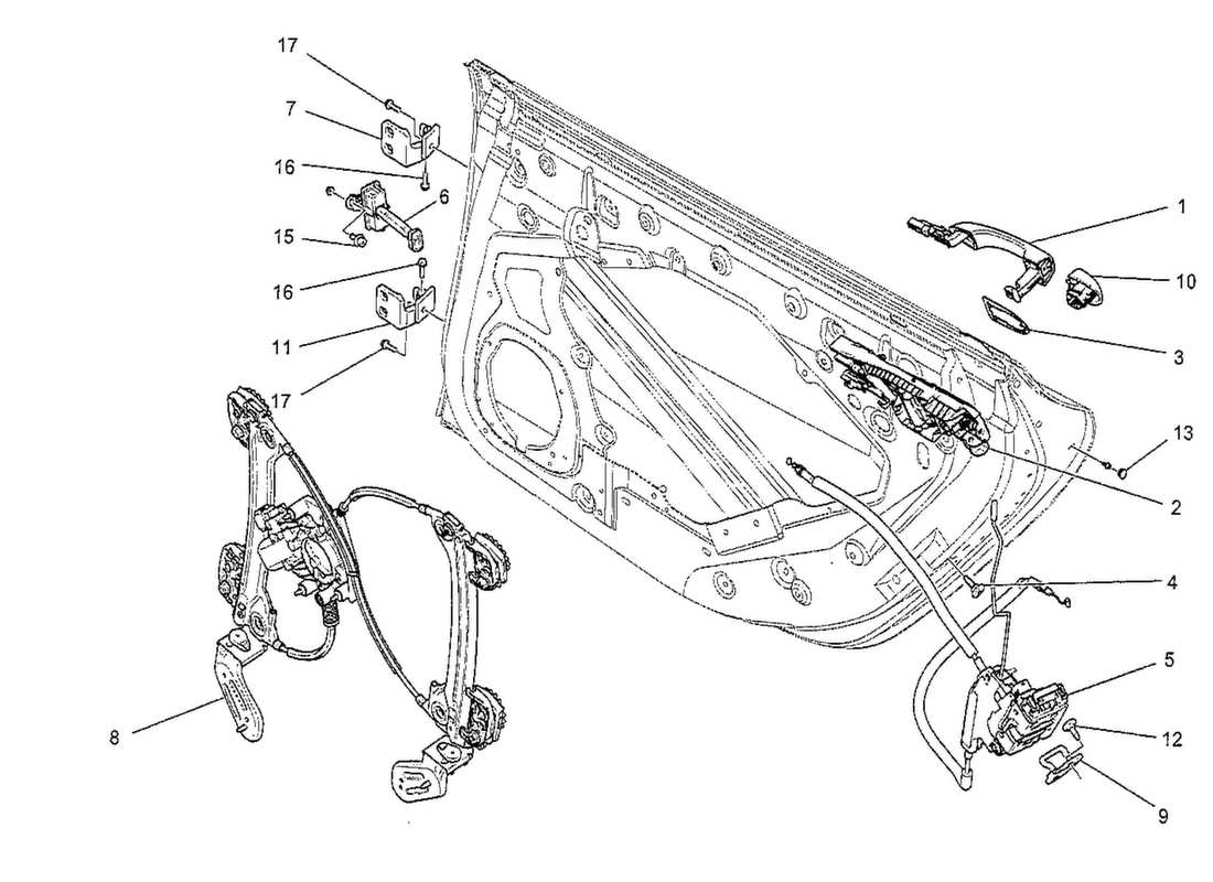 un diagrama de piezas del Maserati QTP. V8 3.8 530bhp 2014 catálogo de piezas