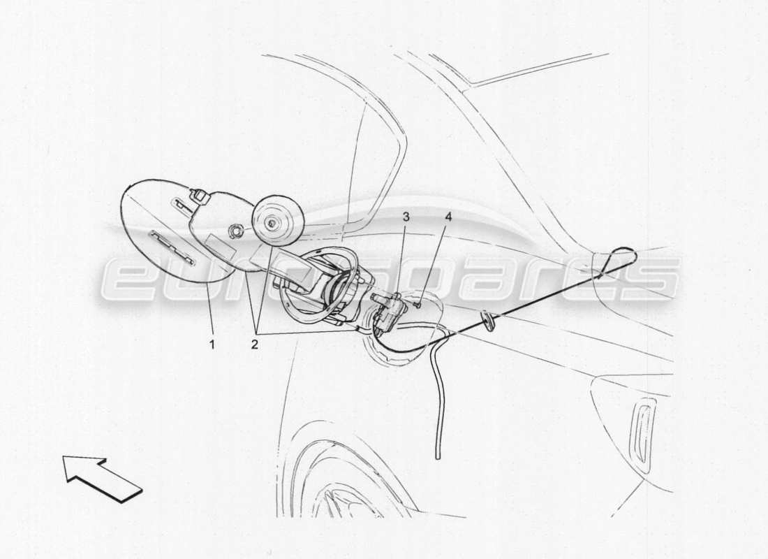 un diagrama de piezas del catálogo de piezas maserati qtp. v8 3.8 530bhp auto 2015