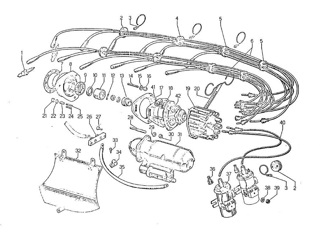 un diagrama de piezas del catálogo de piezas de lamborghini jarama