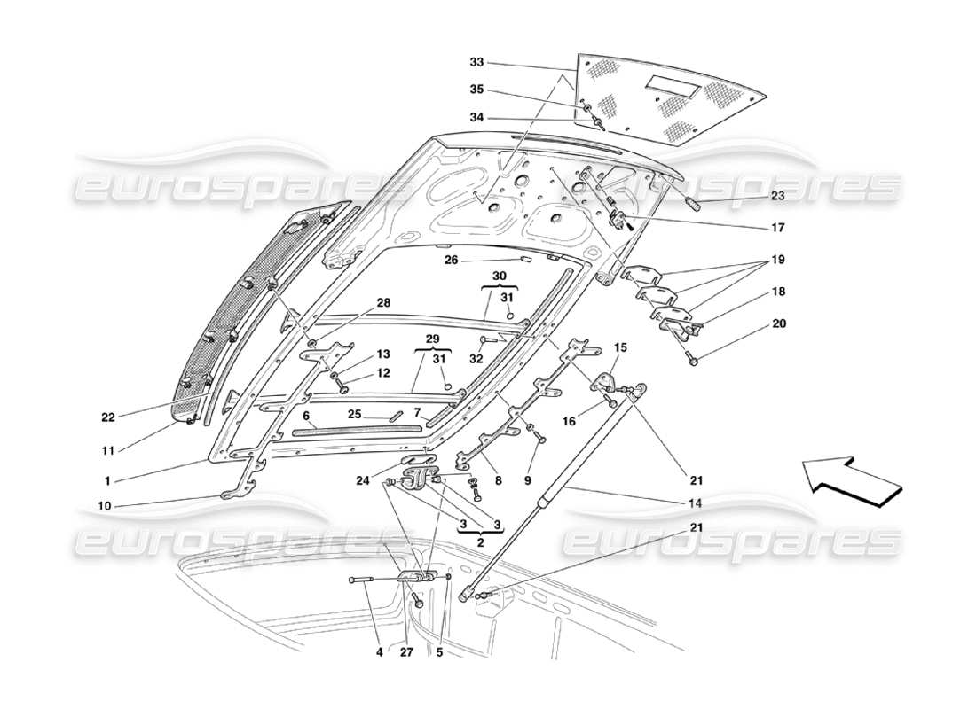 diagrama de pieza que contiene el número de pieza 64877500