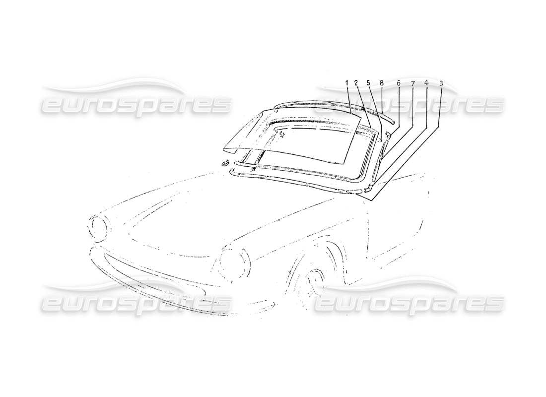 un diagrama de piezas del catálogo de piezas ferrari 275 (pininfarina coachwork)