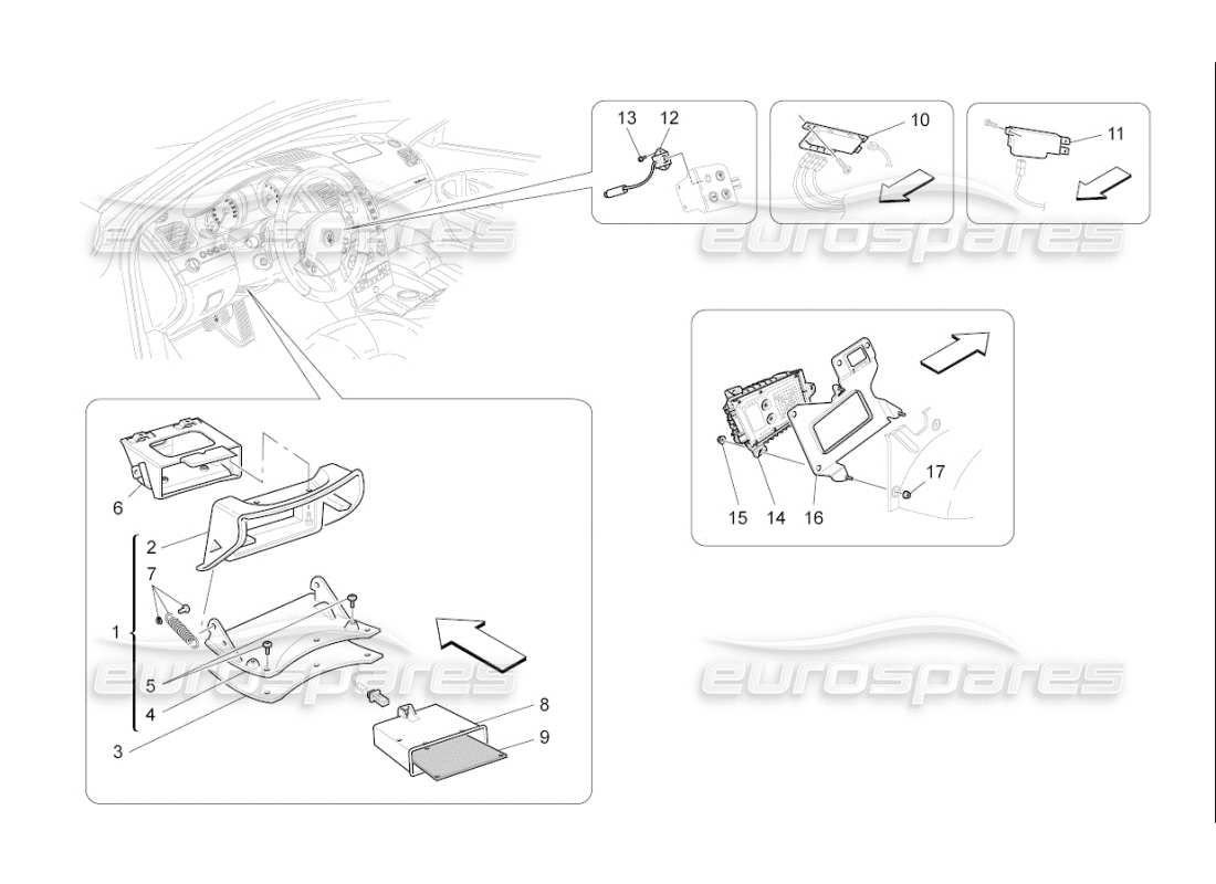 maserati qtp. (2009) 4.7 auto diagrama de partes del sistema it