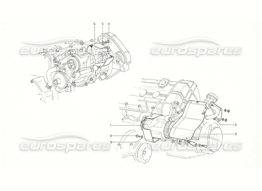 ferrari 308 gt4 dino (1976) protectores de la bomba de aire (versiones de ee. uu. y australia 1976) diagrama de piezas