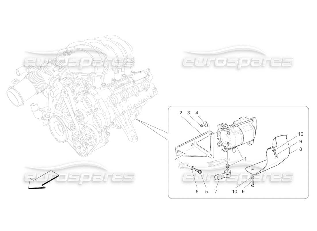 maserati qtp. (2007) 4.2 f1 control electrónico: diagrama de piezas de encendido del motor