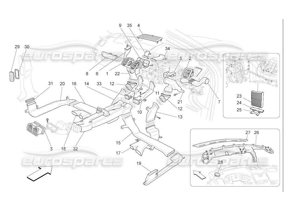 maserati qtp. (2007) 4.2 auto unidad a c: diagrama de partes de difusión