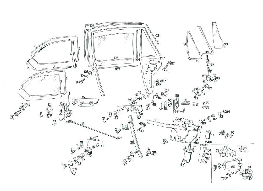 maserati mexico diagrama de piezas de puertas