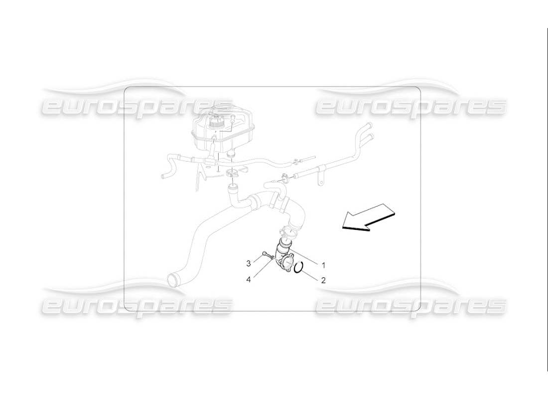 maserati qtp. (2007) 4.2 f1 sistema de refrigeración: diagrama de piezas de la bomba de agua