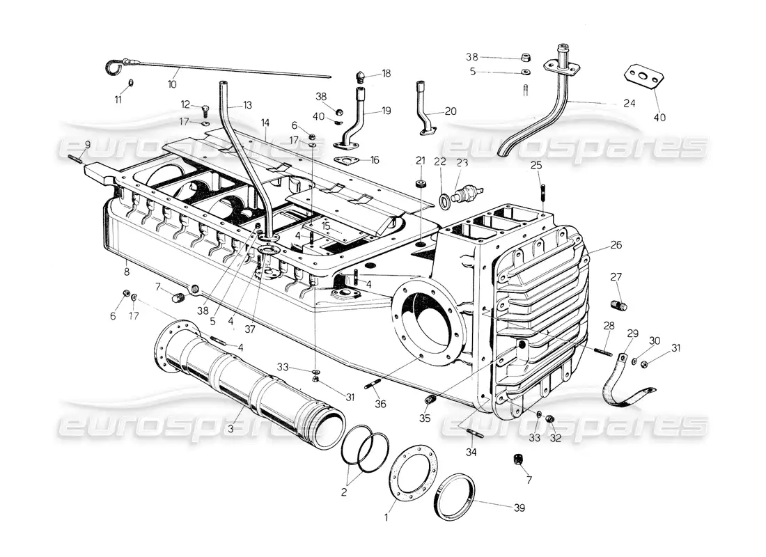 lamborghini countach 5000 s (1984) diagrama de piezas del sumidero