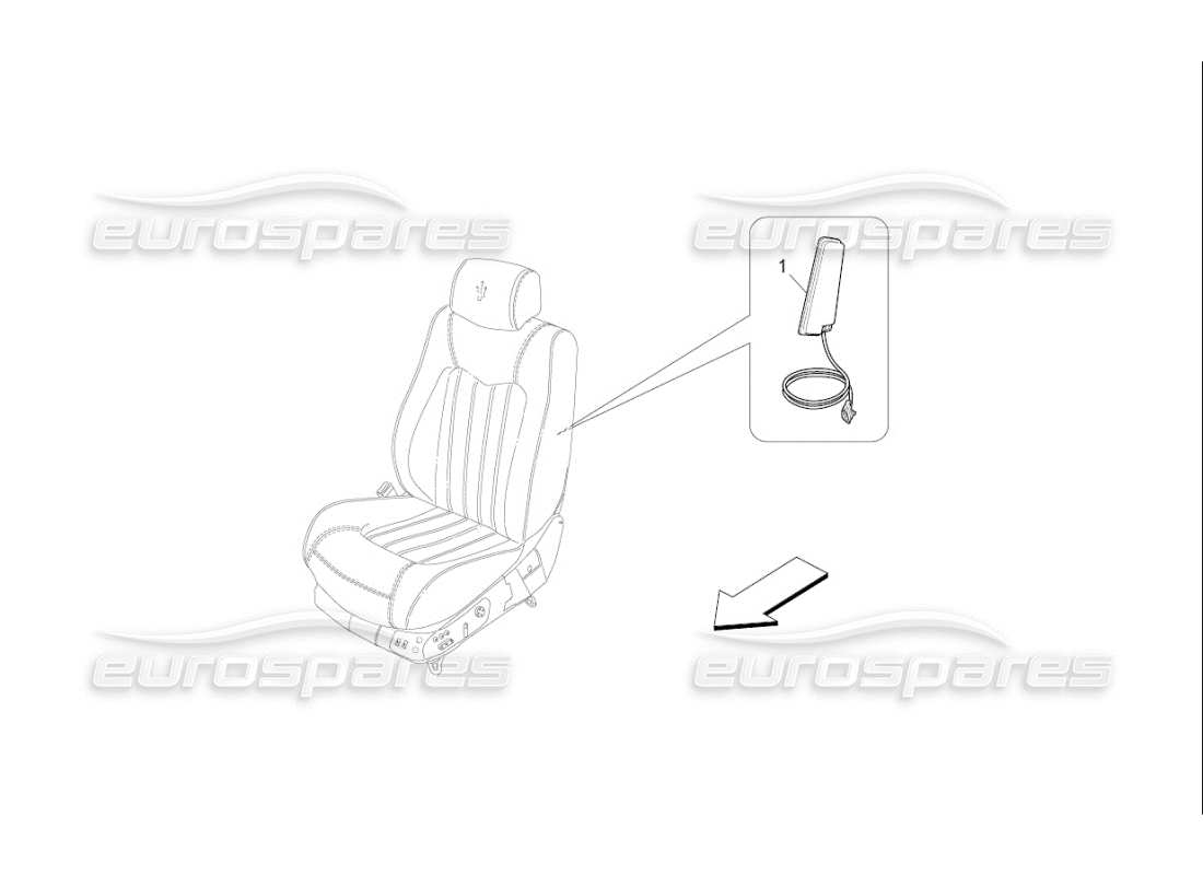 maserati qtp. (2007) 4.2 f1 diagrama de piezas del sistema de bolsas laterales delanteras