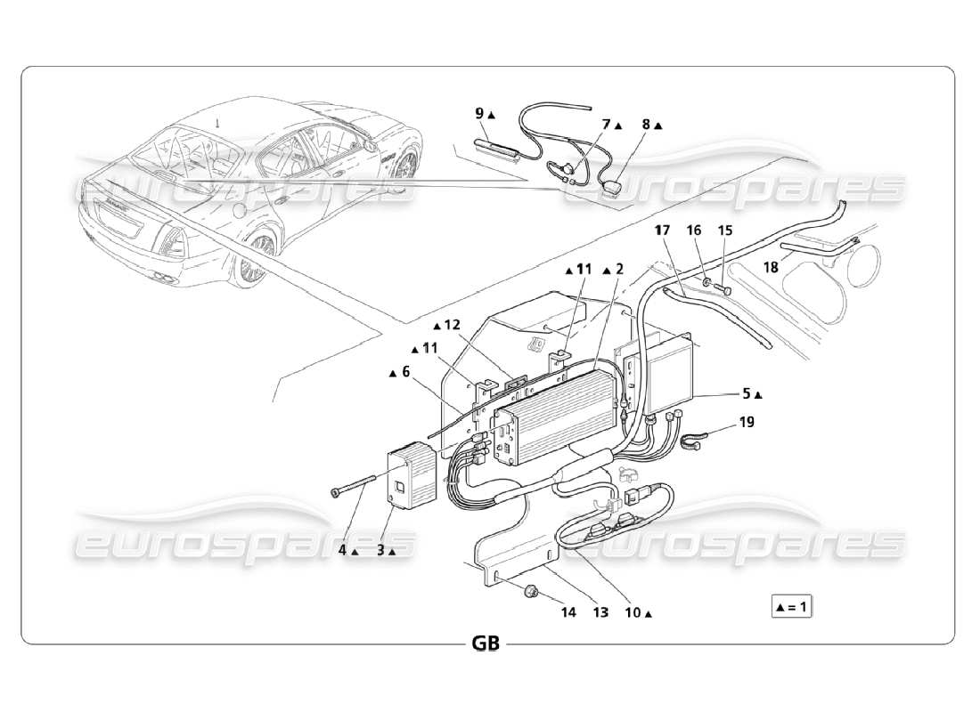 maserati qtp. (2006) 4.2 diagrama de piezas del sistema de alarma e inmovilizador (página 2-2)