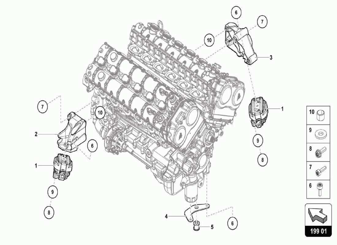 lamborghini centenario spider fijación de piezas para motor diagrama de piezas