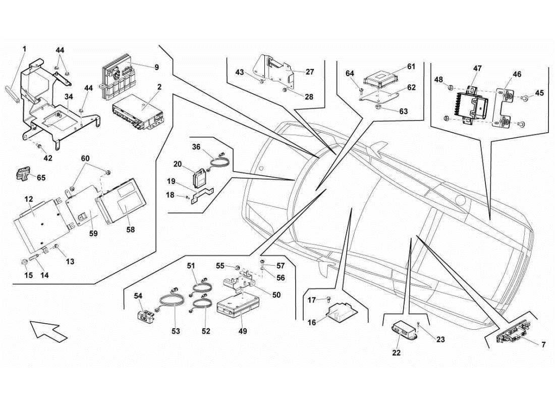 lamborghini gallardo sts ii sc sistema eléctrico diagrama de piezas