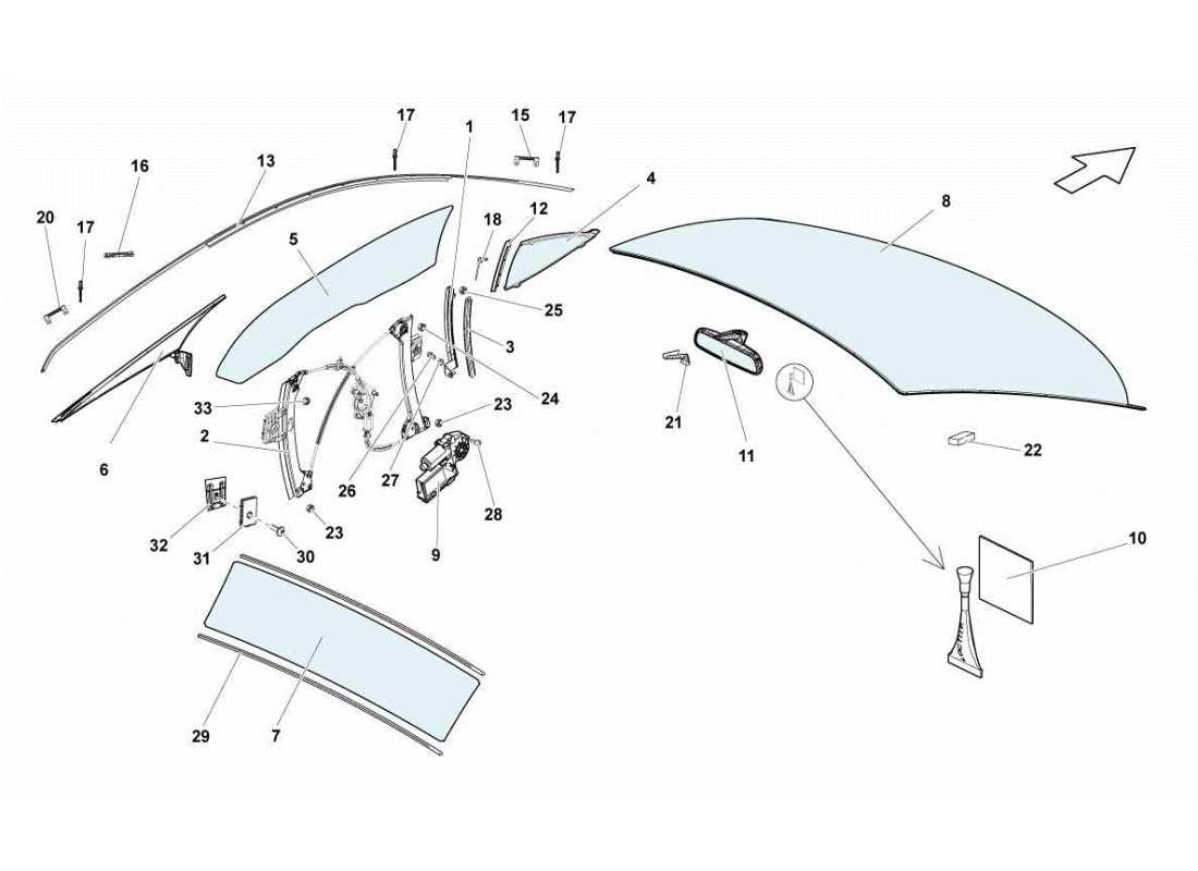 lamborghini gallardo sts ii sc diagrama de piezas de windows