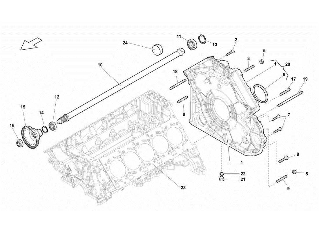 lamborghini gallardo sts ii sc tapa para diferencial de eje diagrama de piezas