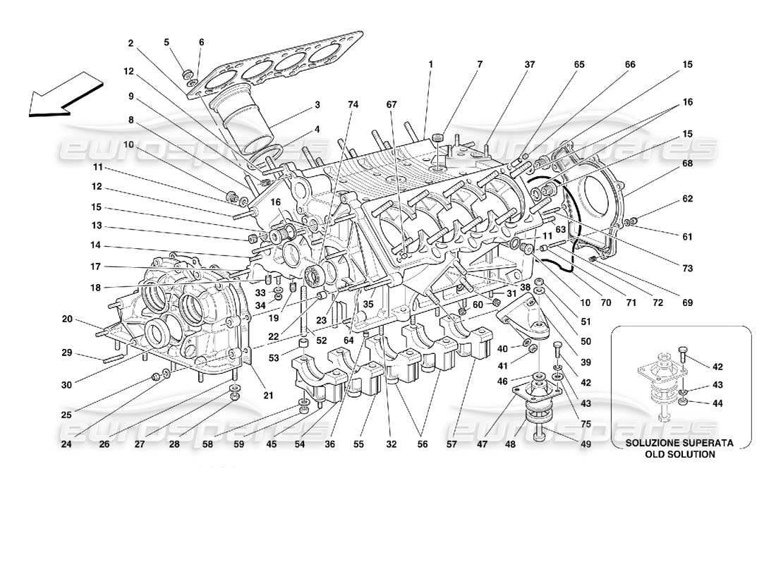ferrari 355 (2.7 motronic) diagrama de piezas del carter